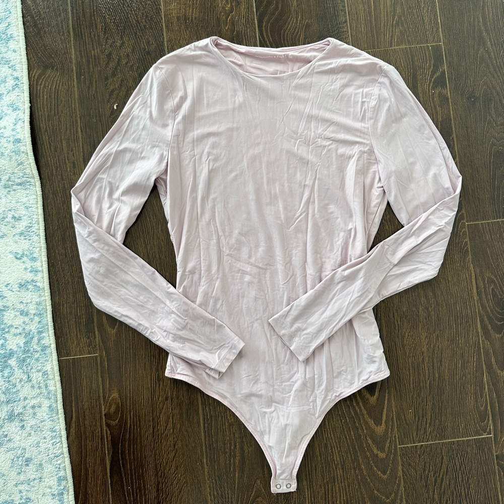 Abercrombie soft matte seamless pink bodysuit